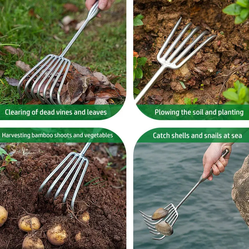 Durable Stainless Steel Garden Rake