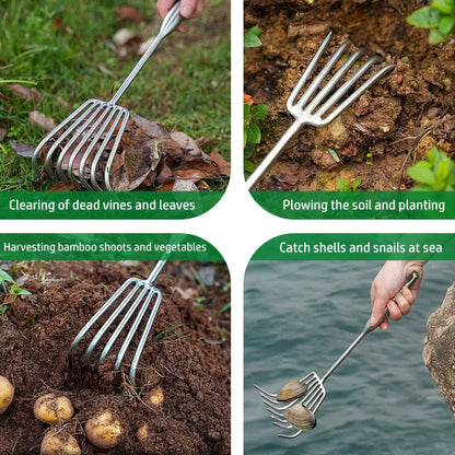 Durable Stainless Steel Garden Rake