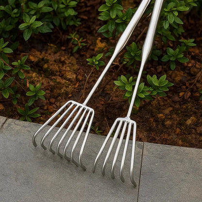 Durable Stainless Steel Garden Rake - Luxicro