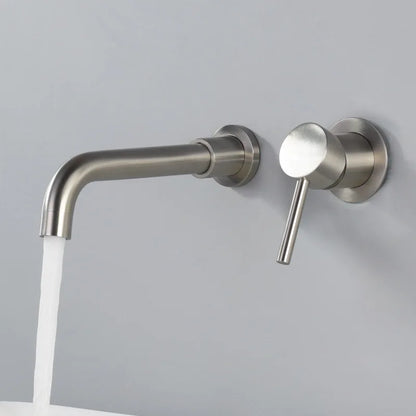 Stylish Wall Mount Faucet with Brushed Nickel Finish - Luxicro