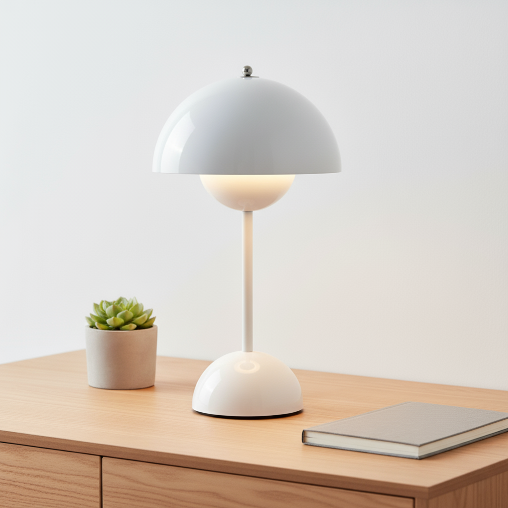 Simple White Adjustable Desk Lamp