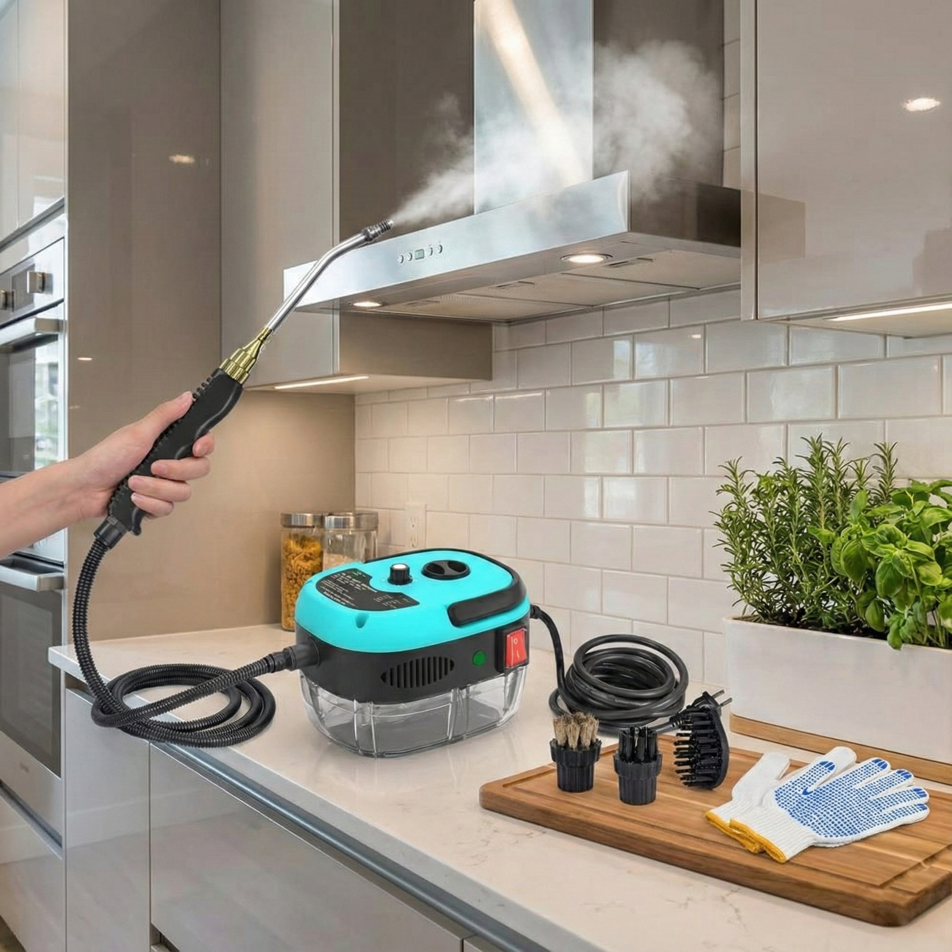 Powerful Compact Handheld Steam Power Cleaner - Luxicro