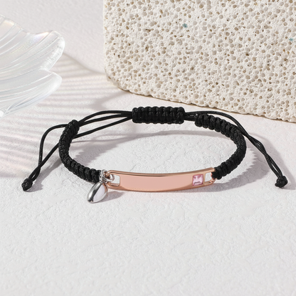 Personalized Love Heart Magnetic Charm Bangle Set