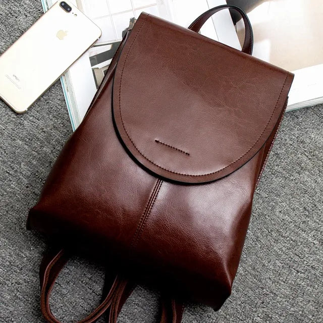 Luxury Genuine Leather Ladies Backpack