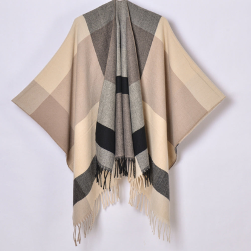 Waterproof Shawl Collar Poncho Cardigan
