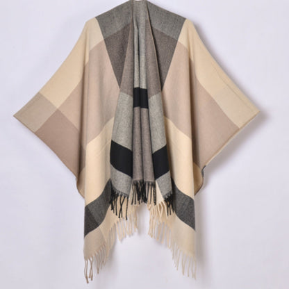Waterproof Shawl Collar Poncho Cardigan