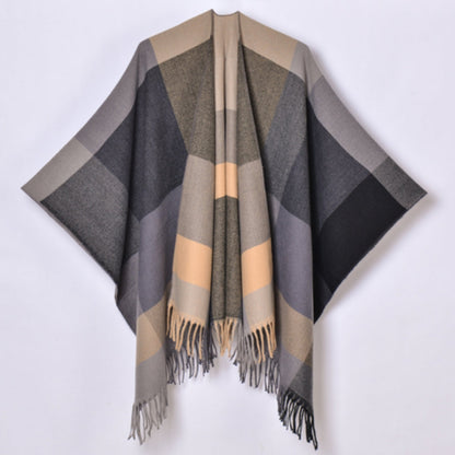 Waterproof Shawl Collar Poncho Cardigan