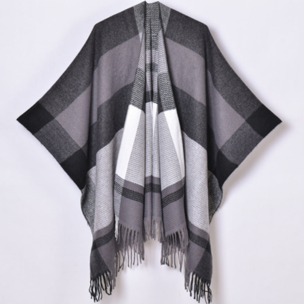 Waterproof Shawl Collar Poncho Cardigan - Luxicro