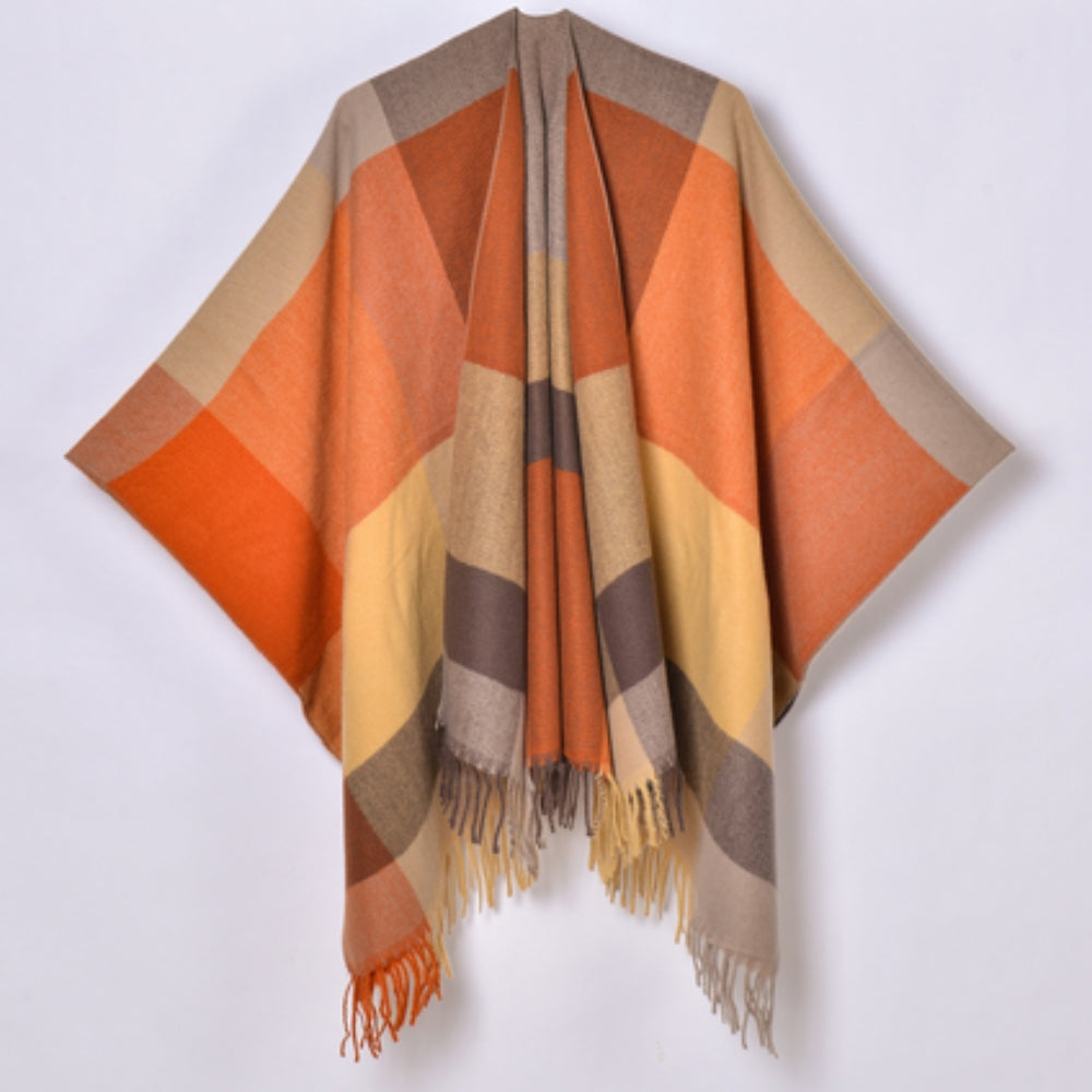 Waterproof Shawl Collar Poncho Cardigan