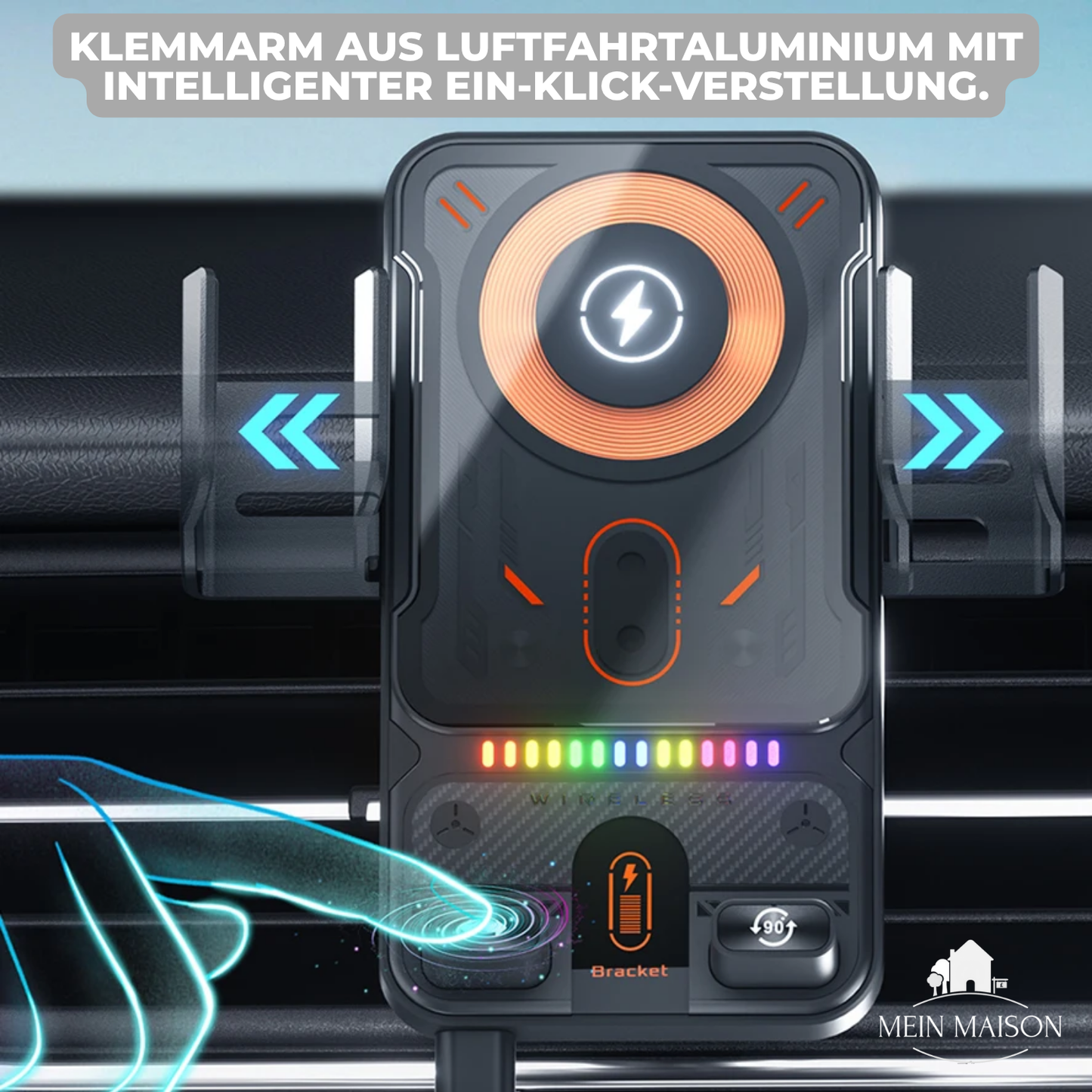 Universal Phone Holder with Quick Wireless Charging