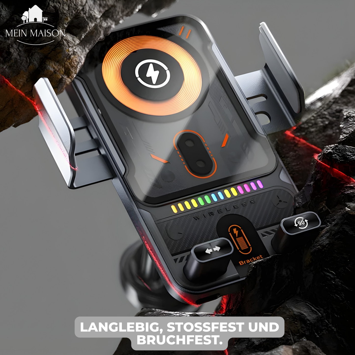 Universal Phone Holder with Quick Wireless Charging