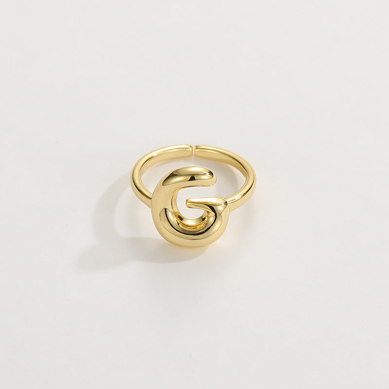 Stylish Monogram Letter Ring