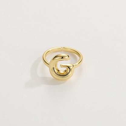 Stylish Monogram Letter Ring