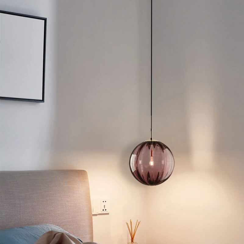 Stylish Aqua Blue Glass Globe Pendant Lighting