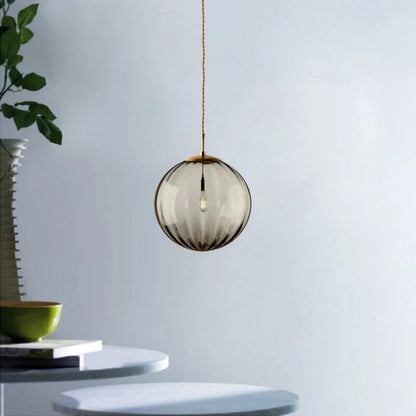 Stylish Aqua Blue Glass Globe Pendant Lighting