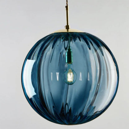 Stylish Aqua Blue Glass Globe Pendant Lighting