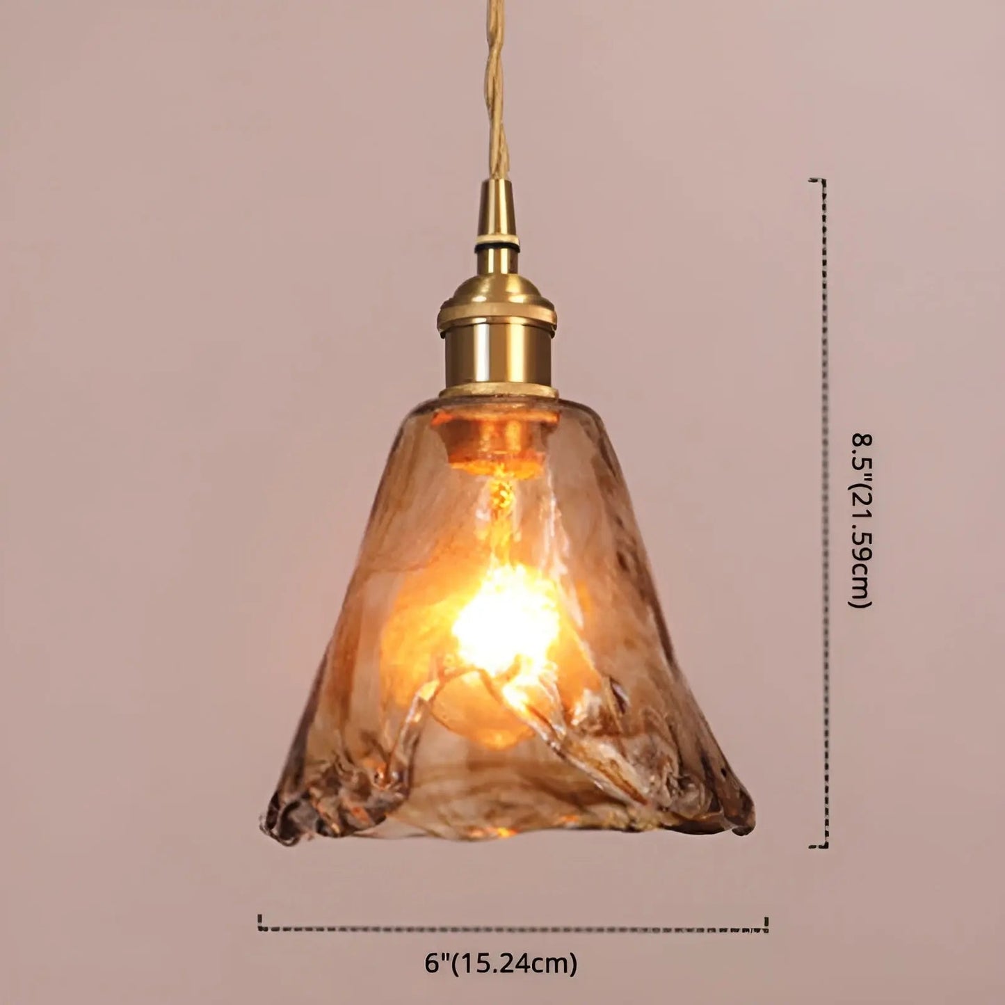 Luxurious Crystal Pendant Light - Soft Gold Shade