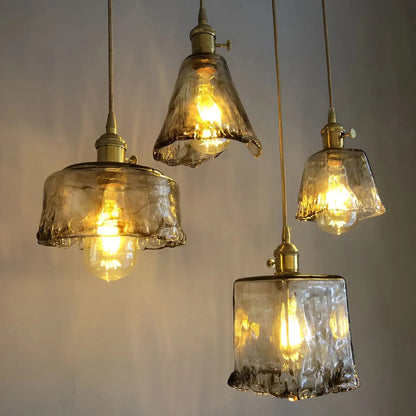 Luxurious Crystal Pendant Light - Soft Gold Shade