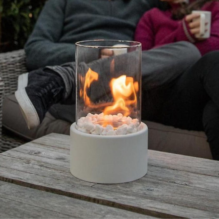 Contemporary Flame Outdoor Electric Fire Table