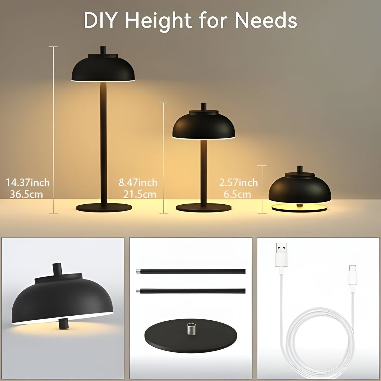 Bright Adjustable Desk Lamp with USB Port