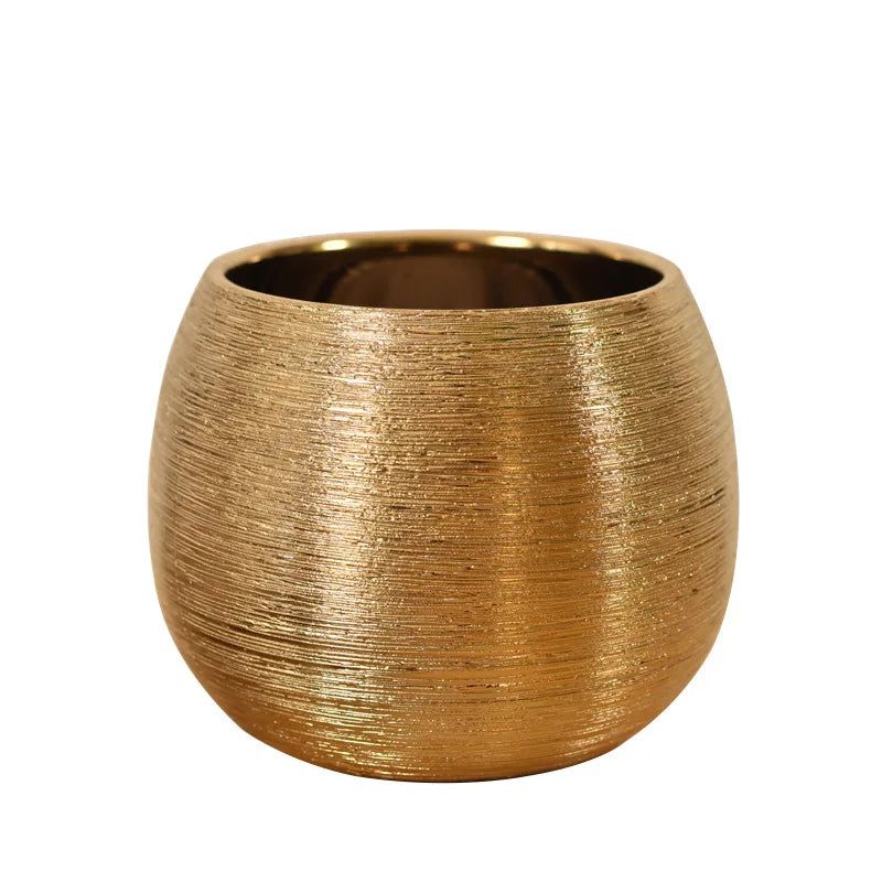 Elegant Gold Indoor Plant Pot