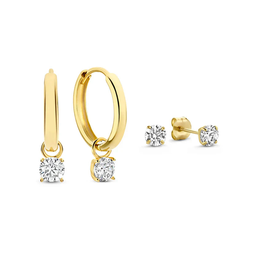 Sparkling Stone Stud Earrings – Classic Fashion Jewelry - Luxicro