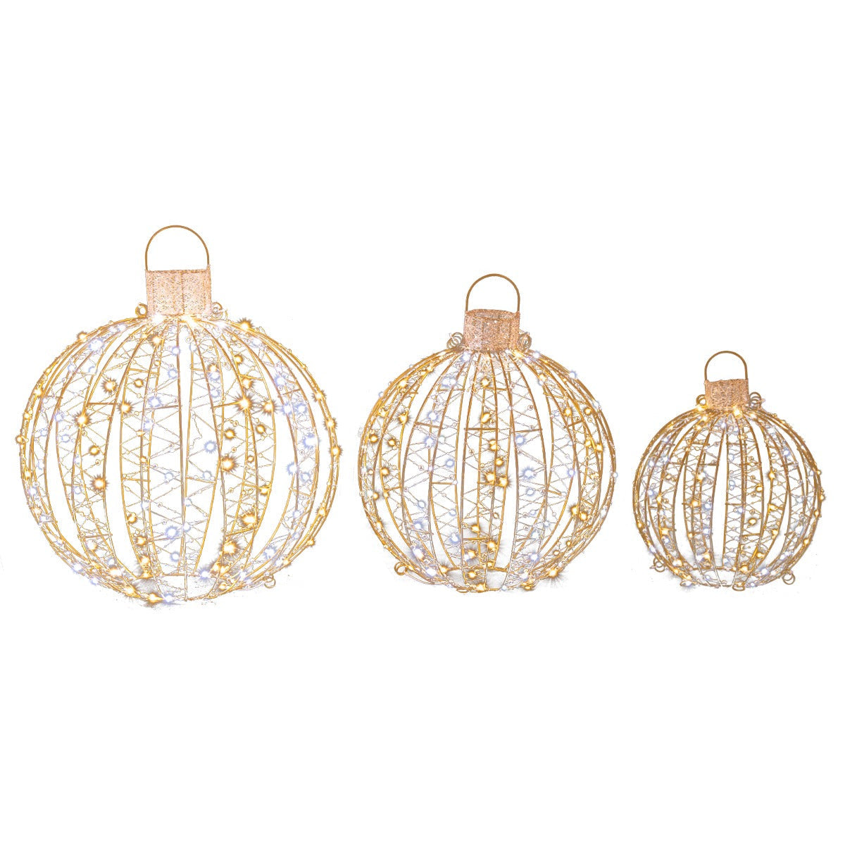 Bright LED Christmas Ball String Lights Outdoor Decor Set - Luxicro