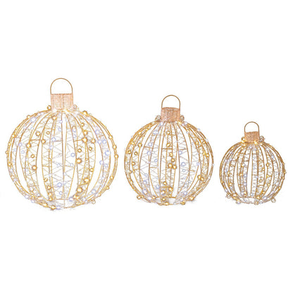 Bright LED Christmas Ball String Lights Outdoor Decor Set - Luxicro