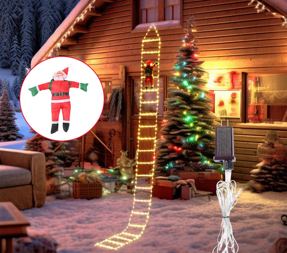 Bright LED Christmas Santa Decoration Light - Luxicro