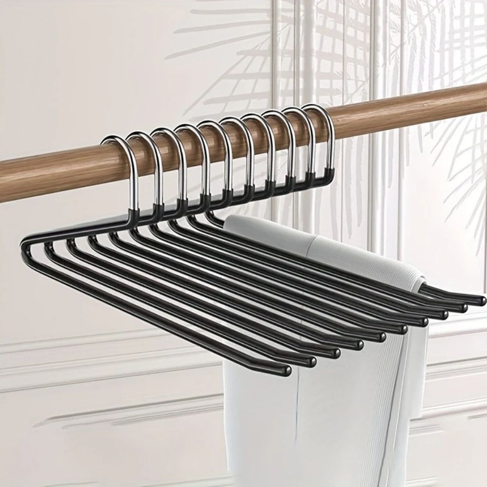 Space Saving Closet Pants Hanger | 10 Pack