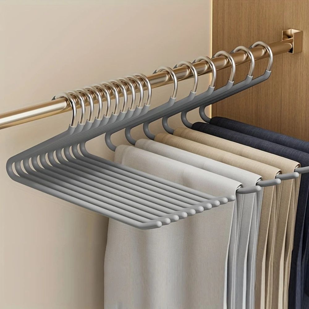 Space Saving Closet Pants Hanger | 10 Pack