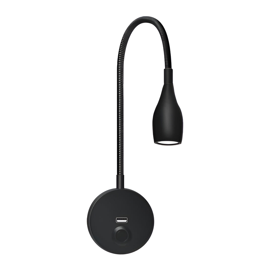 LED Reading Wall Lamp with USB Port and Dimmer Switch - Luxicro