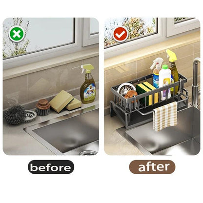 Compact Stainless Steel Kitchen Dish Rack