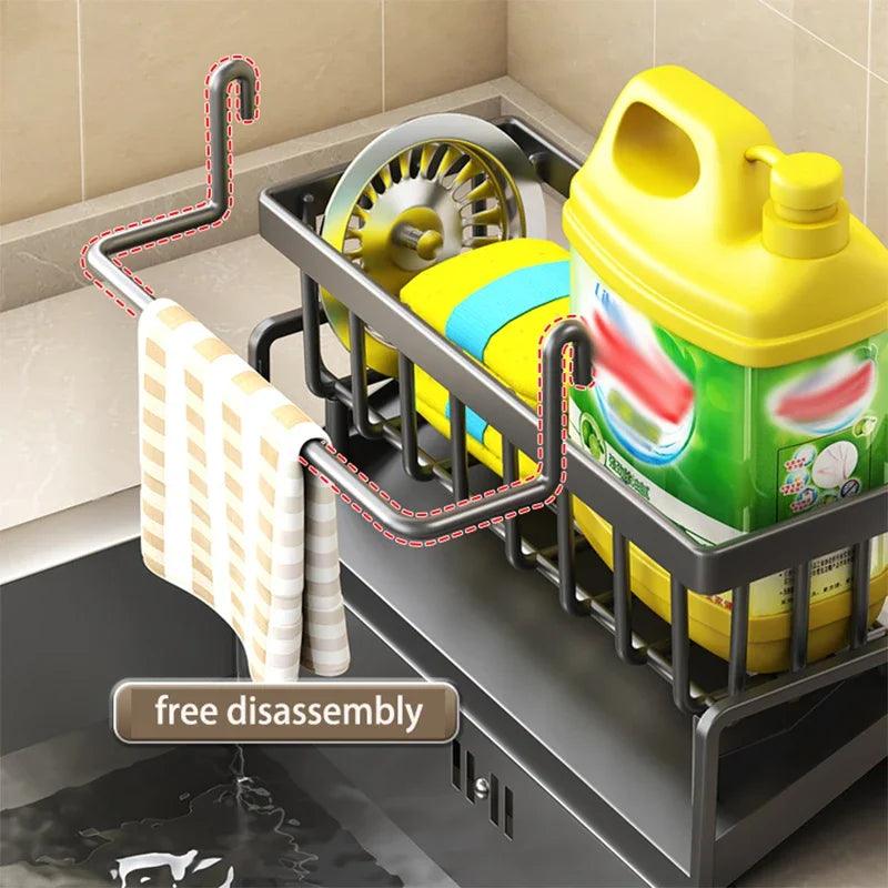 Compact Stainless Steel Kitchen Dish Rack
