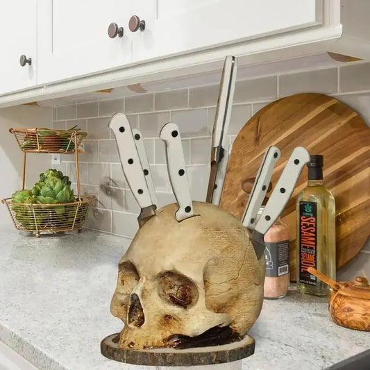 Black Skull Knife Holder Set - Luxicro