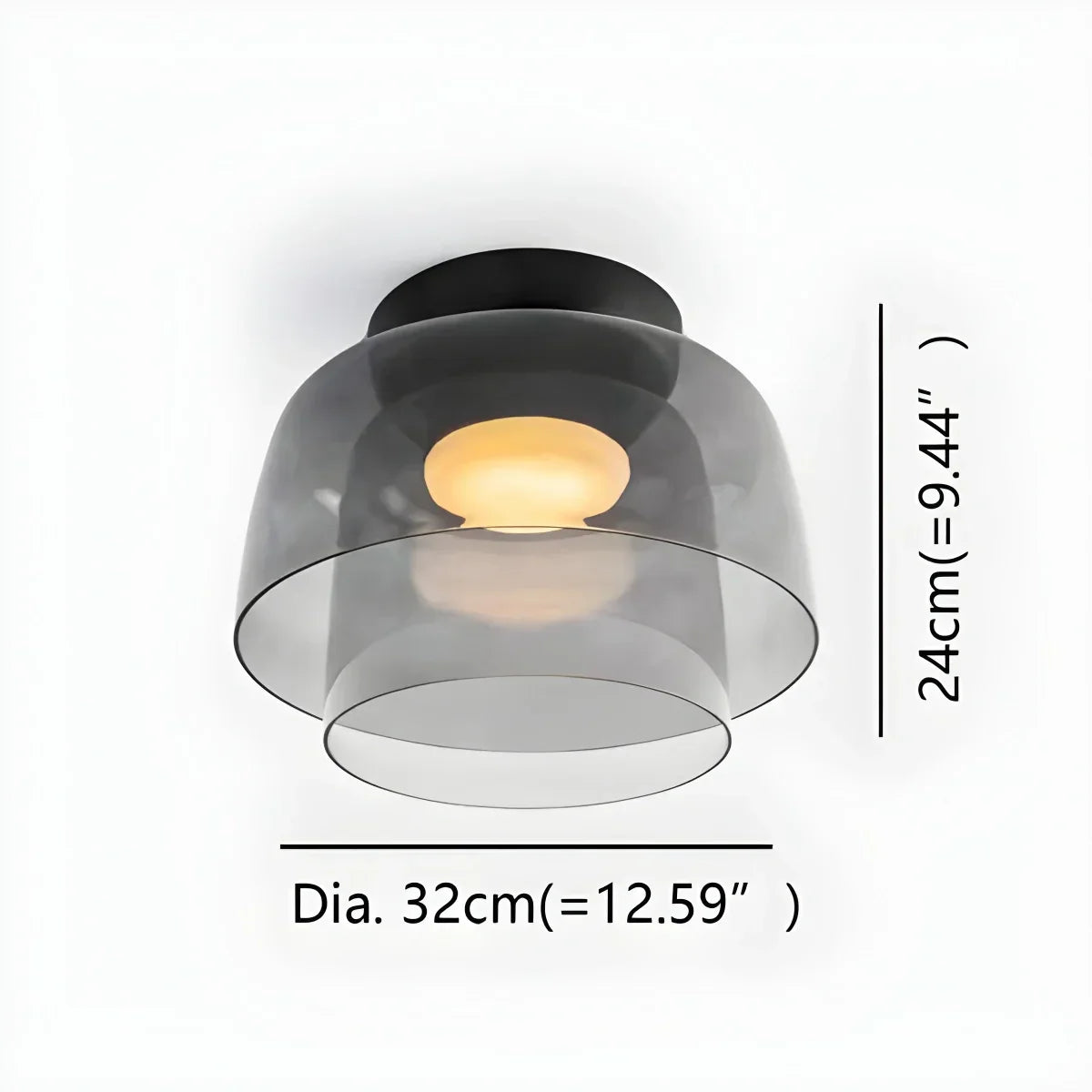 Colorful Glass Bedroom Ceiling Lamp