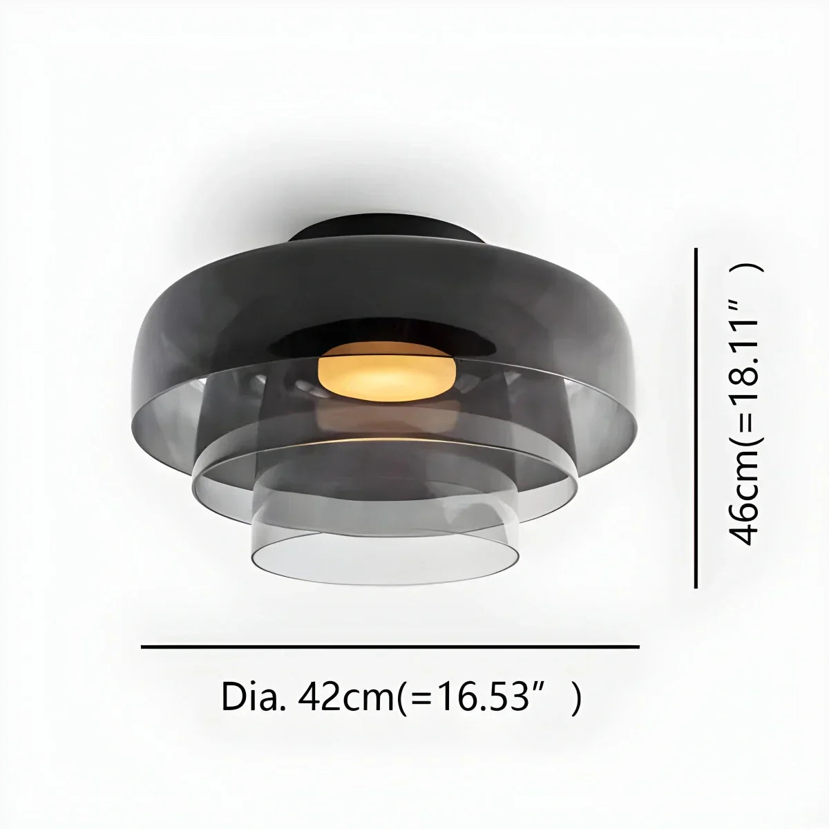 Colorful Glass Bedroom Ceiling Lamp