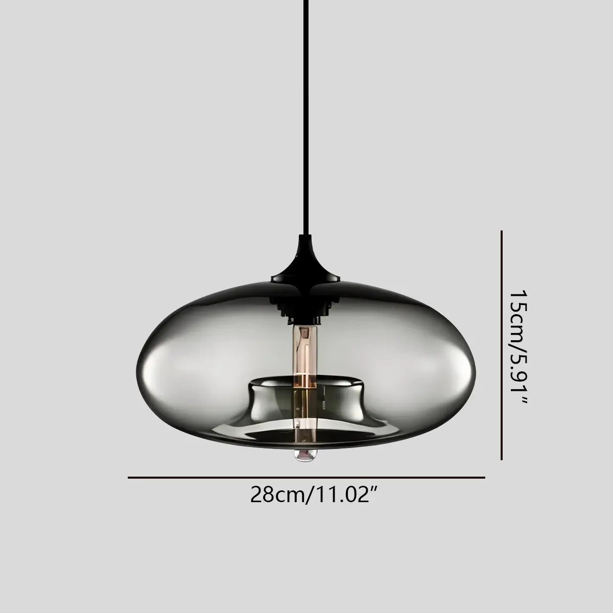 Stylish Hanging Glass Light for Kitchen