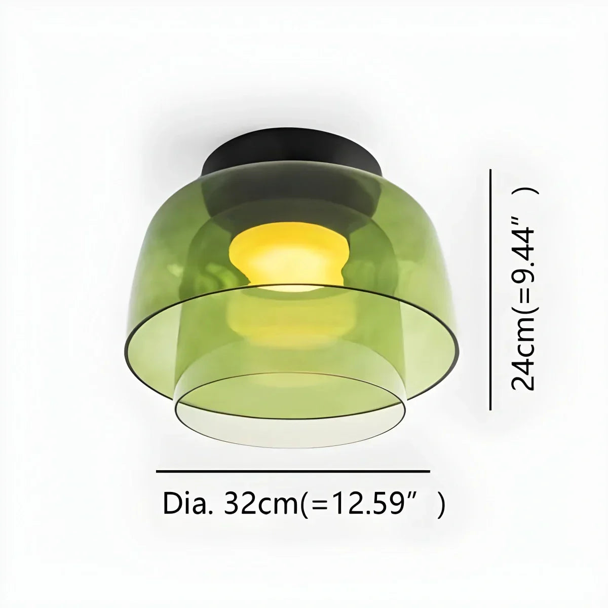 Colorful Glass Bedroom Ceiling Lamp