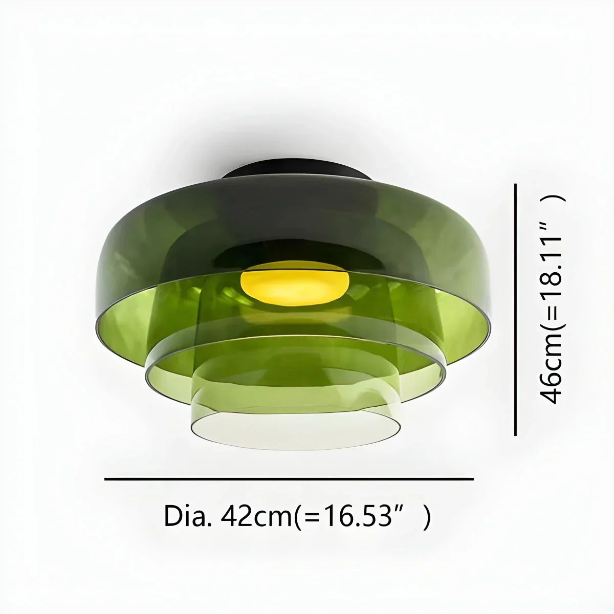 Colorful Glass Bedroom Ceiling Lamp