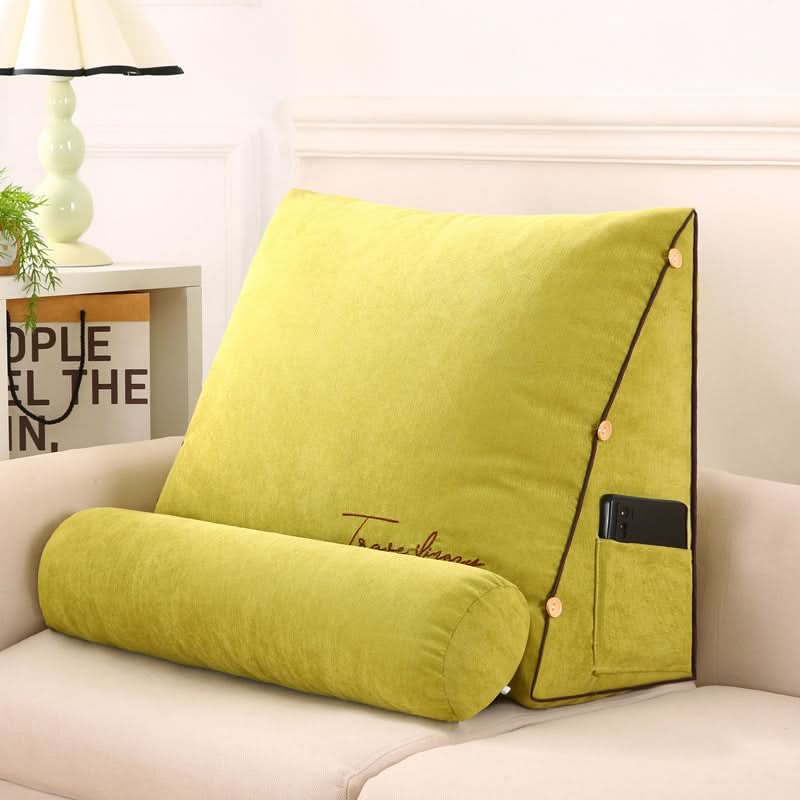 Contoured Back Support Pillow with Neck Cushion