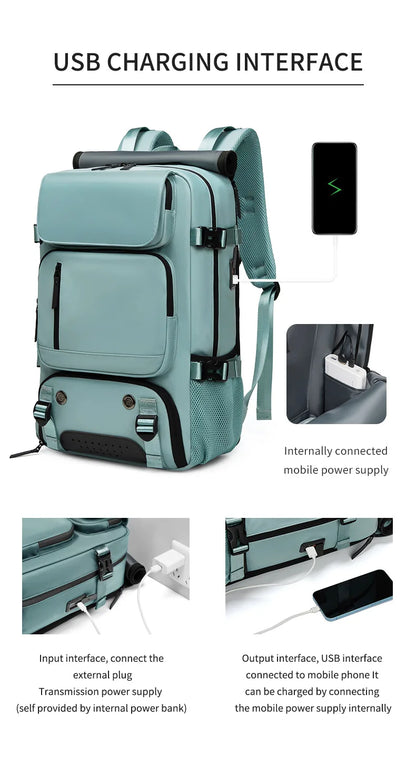 Big Waterproof Hiking Rucksack with USB Port