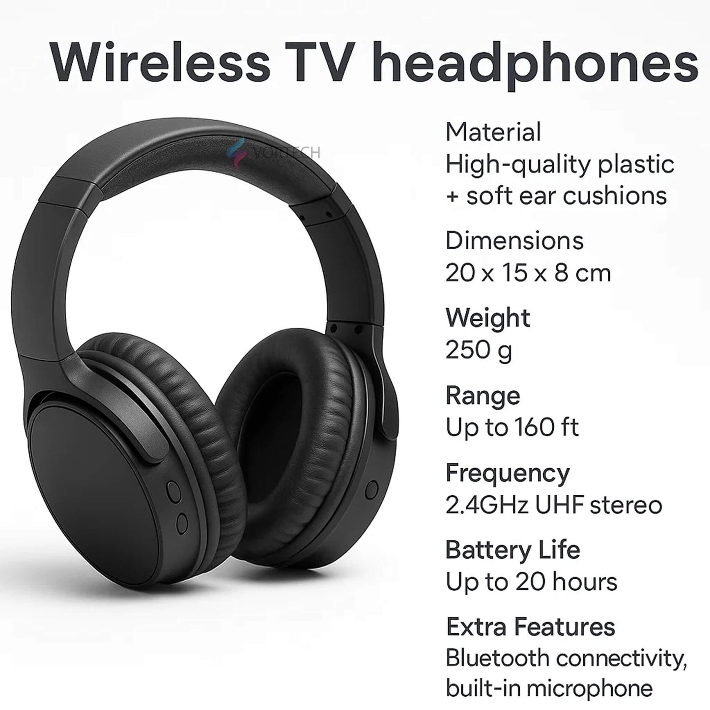 Soundproof TV Earbuds with Comfort Fit