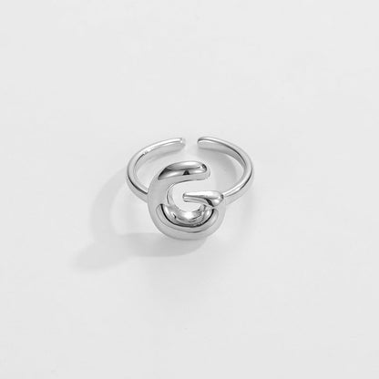 Stylish Monogram Letter Ring