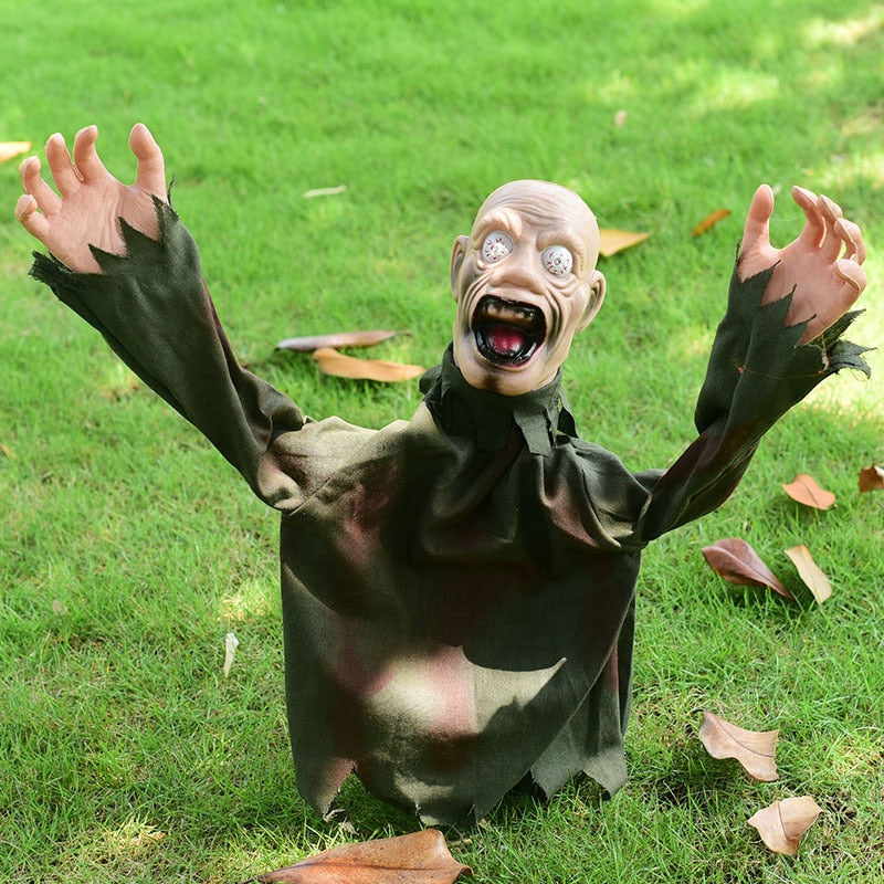 Scary Animated Zombie Lawn Halloween Decoration