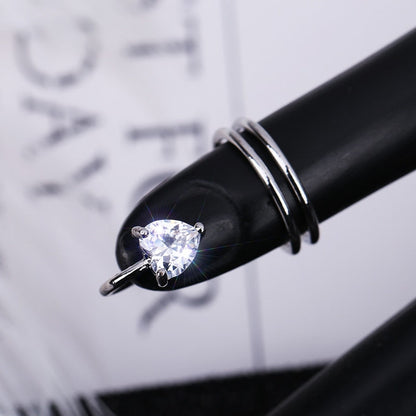 Trendy Silver Stacking Slim Ring Set