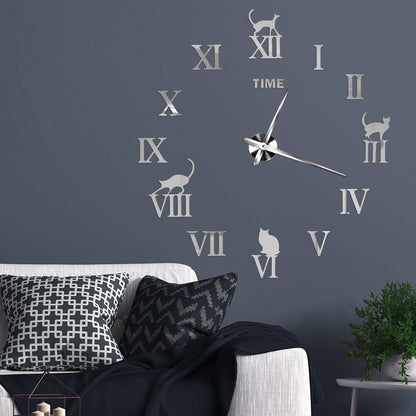 Fun Feline Shaped Wall Clock