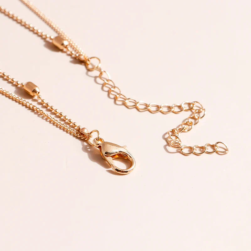 Dainty Two Tone Cross Pendant Necklace