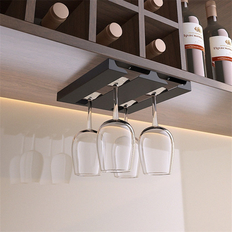 Compact Wall Mounted Glass Storage Rack - Luxicro
