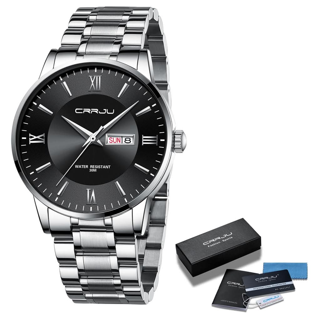 Stylish Mens Water Resistant Stainless Steel Watch
